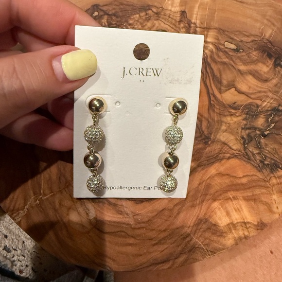 J. Crew Metallic Ball Drop Earrings - Picture 1 of 3